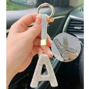 Rhinestone Studded Letter “A” Keychain‎ (BRAND NEW & SO CUTE!)